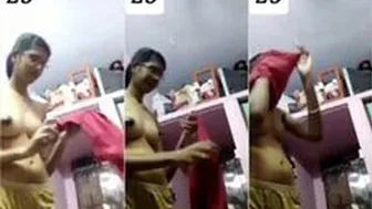 Petite Desi Babe Undressing Naked Teasing On Video Call