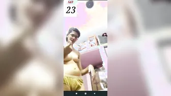 Petite Desi Babe Undressing Naked Teasing On Video Call