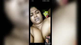 South Indian Milf Revealing Her Dark Big Nipples On Cam Show