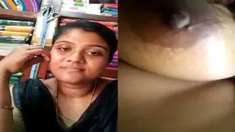 South Indian Wife Flashing Her Huge Tits On Webcam For Lover