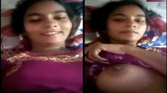 Cute Village Babe Flashing Her Boobs On Video Call For Me