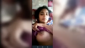 Cute Village Babe Flashing Her Boobs On Video Call For Me