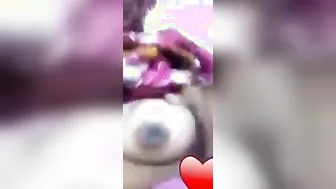 South Indian Wife Flashing Her Massive Boobs During Video Call