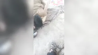 Pashto GF Fucked Outdoors While Another Guy Watches Them
