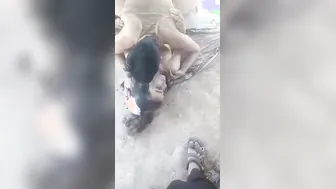 Pashto GF Fucked Outdoors While Another Guy Watches Them