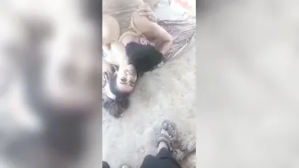 Pashto GF Fucked Outdoors While Another Guy Watches Them