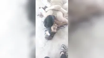 Pashto GF Fucked Outdoors While Another Guy Watches Them