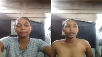 Tamil Babe Filming Herself Bathing Naked In Bathroom Selfie Cam