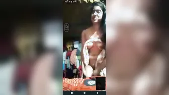 Cute Village GF Stripping Naked For BF On Call
