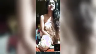 Cute Village GF Stripping Naked For BF On Call