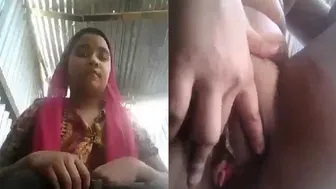 Village GF Spreading Her Thick Thighs Showing Pink Pussy