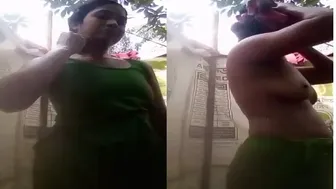 Village Girl Bathing Topless Caught On Camera Going Viral