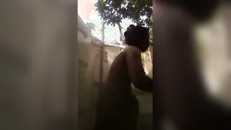 Village Girl Bathing Topless Caught On Camera Going Viral