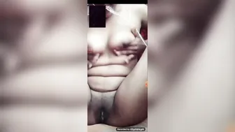College GF Fingering Herself On Late Night Video Call