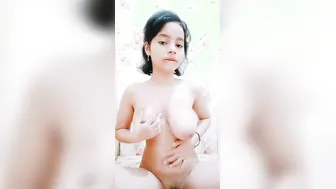 Shy Village Babe Flashing Her Huge Natural Tits On Camera