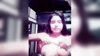 Village Girl Rubbing And Playing With Her Dark Wet Pussy Hard