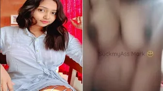 Horny Babe Teasing And Showing Off Her Perfect Round Boobs