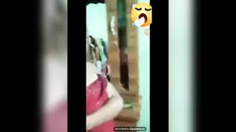 College Babe Taking Topless Selfie And Sharing With BF