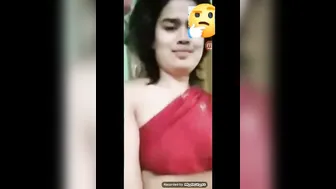 College Babe Taking Topless Selfie And Sharing With BF