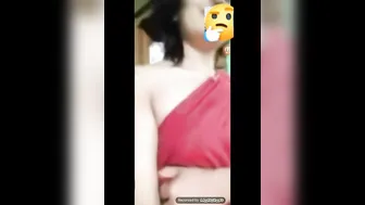 College Babe Taking Topless Selfie And Sharing With BF