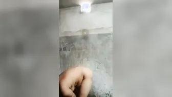 Naked Married Boudi Teasing In The Bathroom Feeling Naughty