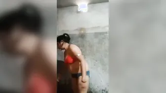 Naked Married Boudi Teasing In The Bathroom Feeling Naughty