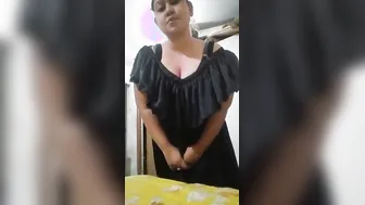 Busty GF Teasing Naked On Camera Playing With Boobs