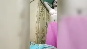 Busty Married Bhabi Stripping Completely Nude For The Camera