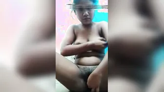 My GF Fingering Her Tight Pussy Moaning Loud At Home