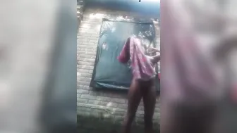 Village Girl Bathing Naked By The Pond Secretly Filmed Today