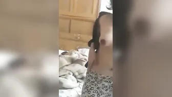 Dehati GF Flashing Her Perky Tits In Mirror Recording
