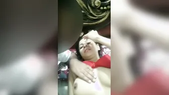 Bhabhi Moaning While Getting Her Boobs Squeezed In Red Bra