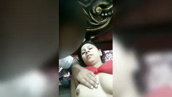 Bhabhi Moaning While Getting Her Boobs Squeezed In Red Bra