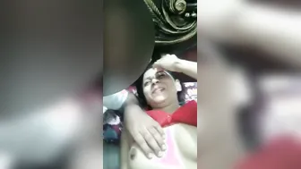 Bhabhi Moaning While Getting Her Boobs Squeezed In Red Bra