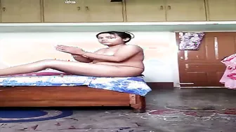 Chubby Indian Girl Stripping Naked Recording Herself All Alone