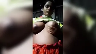 Village Girl From Bangladesh Playing With Her Natural Tits Alone