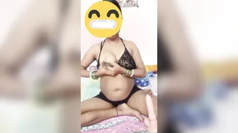 Bengali Wife Squeezing Milk From Her Heavy Boobs Live For Me