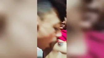 Village GF Getting Her Small Tits Sucked By BF