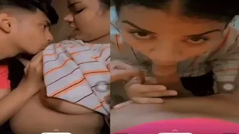 Village Girl Feeding Her Tits And Sucking Cock Like A Good Slut