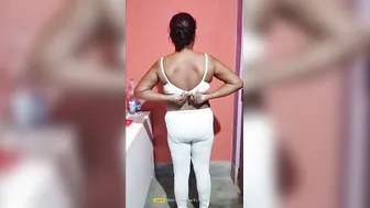 Married Woman Stripping Nude And Showing Everything To Him