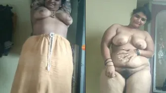 Sexy Wife Stripping Out Of Nighty Exposing Everything Raw Now