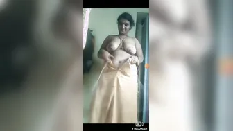 Sexy Wife Stripping Out Of Nighty Exposing Everything Raw Now