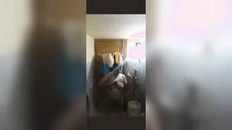 Curvy Aunty Secretly Recorded Bathing Nude In The Bathroom