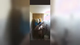 Curvy Aunty Secretly Recorded Bathing Nude In The Bathroom