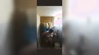 Curvy Aunty Secretly Recorded Bathing Nude In The Bathroom