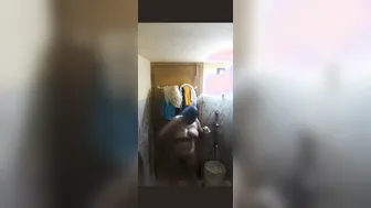 Curvy Aunty Secretly Recorded Bathing Nude In The Bathroom