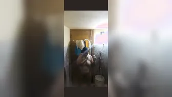 Curvy Aunty Secretly Recorded Bathing Nude In The Bathroom