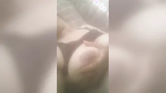 Busty Neighbor Stripping Topless Teasing With Her Big Boobs