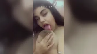 Horny GF Teasing And Squeezing Her Big Natural Tits