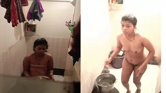 Neighbor Bhabhi Caught On Hidden Cam Bathing Her Curvy Body